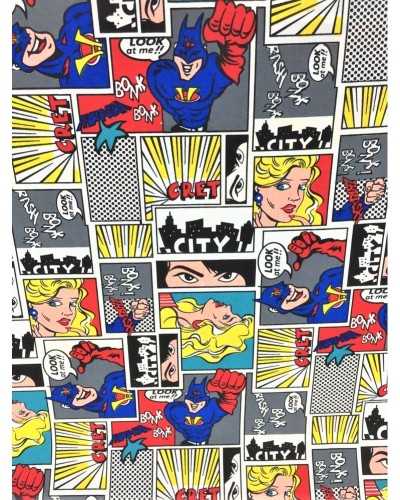 Comics fabric 150 cm high comfort printed colored