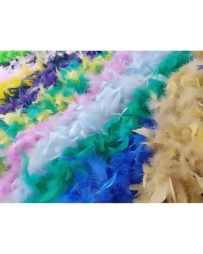 Trimmings Natural Feather Boa Schal Mt 2 zeigt Karnevalszubehör