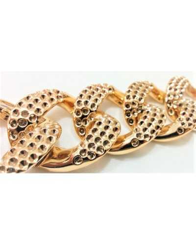  50 Cm Gold Chain Fashion Clothing Trimmings Hammered Plastic High 3 Cm