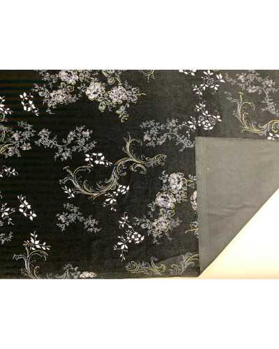 50 Cm Elastic Velvet Fabric Silk Type Flowers Print 150 Cm High