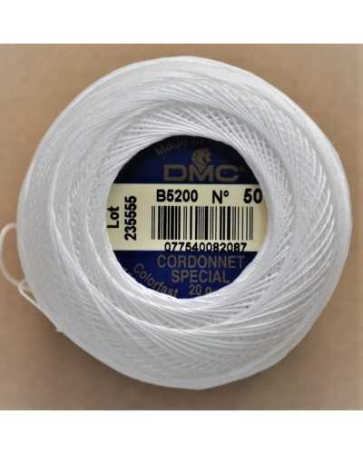 Cordonet Spécial B5200 N° 50 DMC Blanc 20 Grammes Fil Crochet