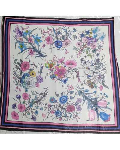 GEORGETTE PANEL WITH PLACED FLOWER PRINT 150X150 CM