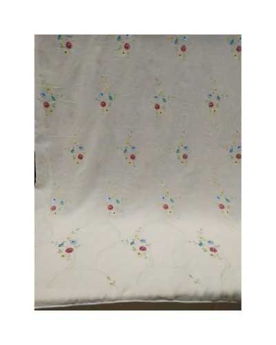 50 CM CURTAIN FABRIC EMBROIDERED COLORFUL FLOWERS HIGH 300 CM