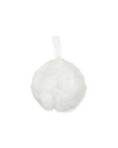 3 Pcs Pom Pom Crochet Fourrure Crème Dia. 10 cm