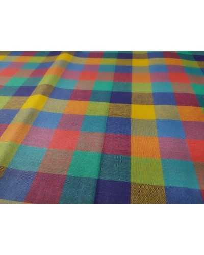 Tela de algodón puro de 50 cm Mantel escocés multicolor Hilo teñido H 140