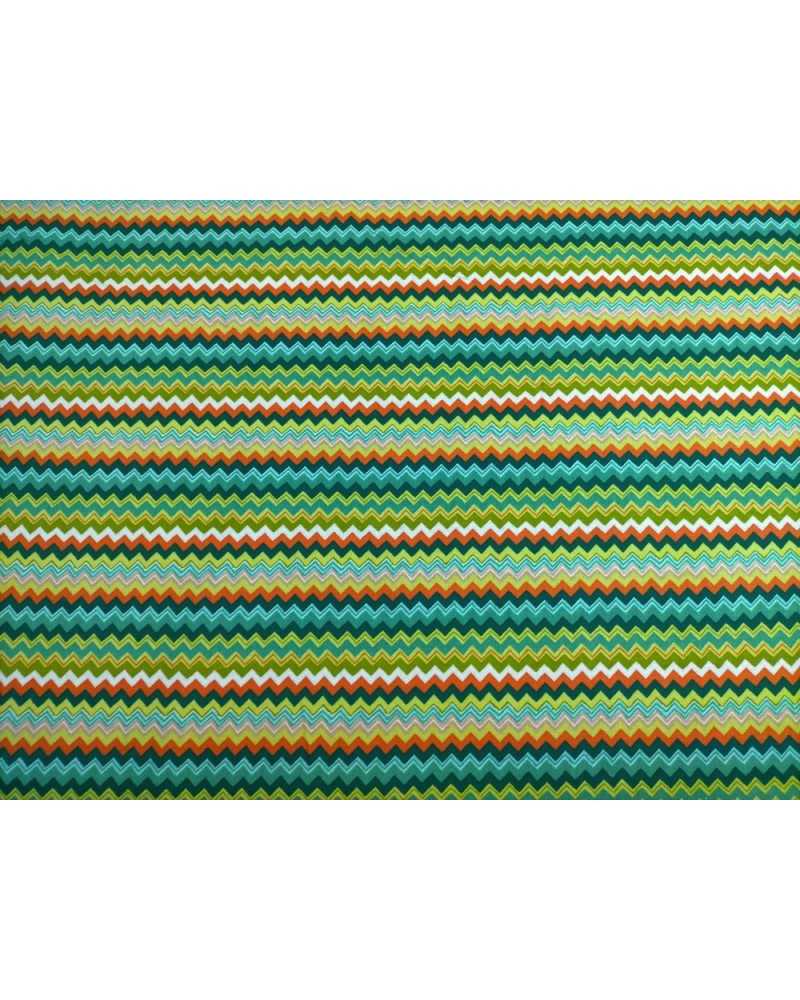 Tissu Missoni 50 cm Pur Coton Imprimé Zig Zag H 150