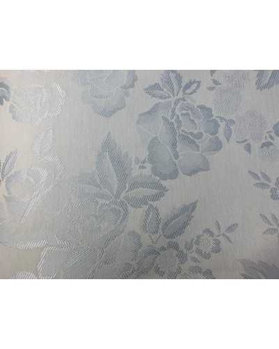 Nappe Fiandra 50 cm Pur Coton Fleurs Bleu Clair H 180