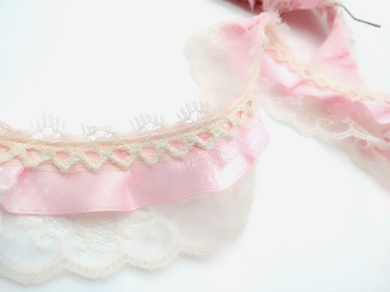 Tulle Balze Rouches Rosa