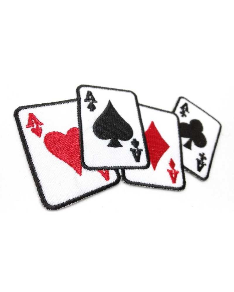 Aufnäher zum Aufbügeln, gestickter Aufnäher für Pokerspielkarten
