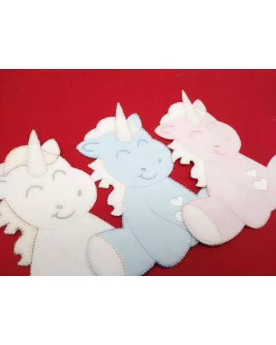 Iron-On Patch Baby Unicorn Embroidered 16x15 Cm