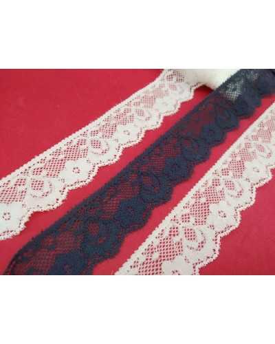 Trimmings Elastic Lace Raschel Flower High 3 Cm