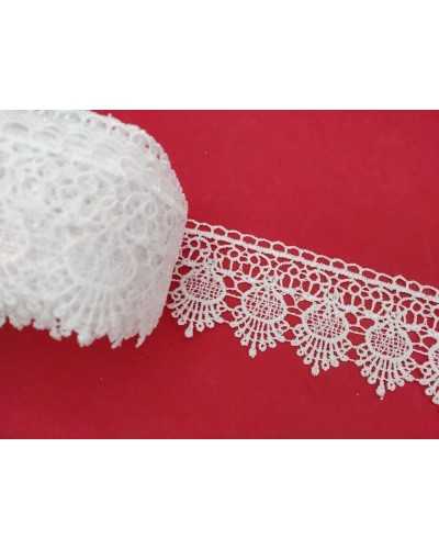 Encaje De Macramé Punto Triángulo Ovalado 5 Cm De Alto