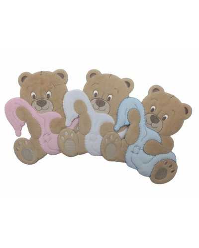 Thermoadhesive Application Velvet Embroidery Patch Baby Bear Cover 13x14 Cm