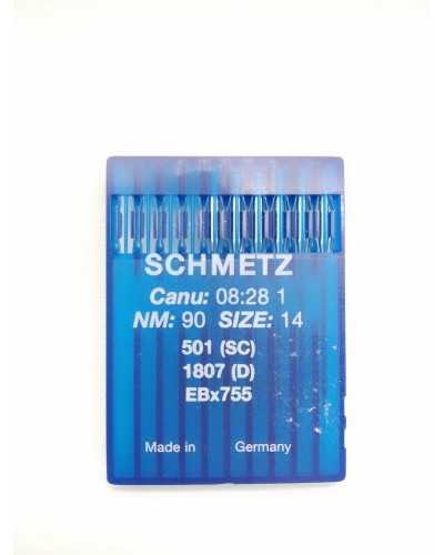 10 Schmetz Industrienähmaschinennadeln NM:90 GRÖSSE:14 501(SC) 1807(D) EBx755