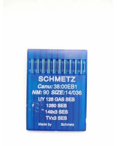 10 aiguilles pour machine à coudre industrielle Schmetz NM:90 TAILLE:14/036 UY128GAS SES 1280 SES 149x3 TVx3