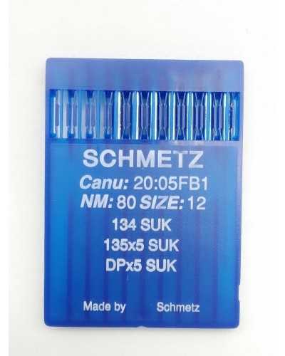 10 agujas para máquina de coser industrial Schmetz NM:80 TAMAÑO:12 134SUK 135x5SUK DPx5SUK