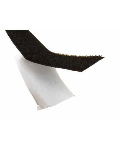 Ruban Velcro Crochet Mâle Rugueux Noir Adhésif 2 Cm De Haut