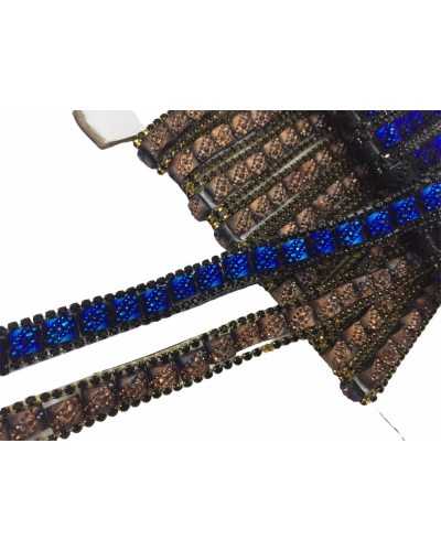 50 Cm Passementerie Bijou Strass Thermocollant 1 Cm De Haut