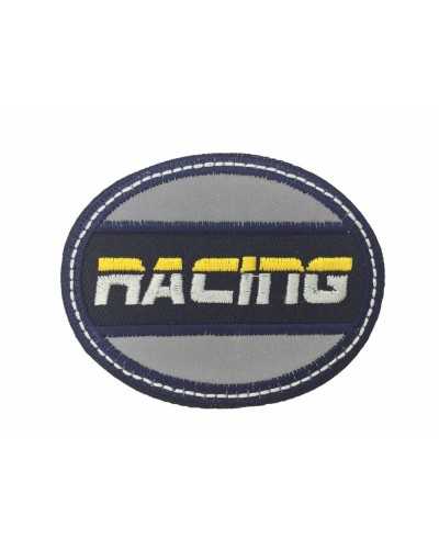 Thermoadhesive Adhesive Patch Marbet Embroidered Reflective Racing Oval  75x60 Mm