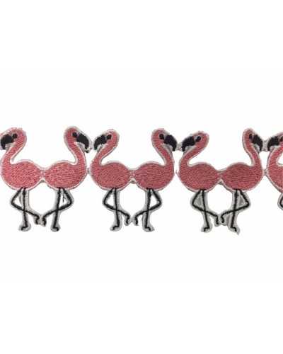 Passementerie Fashion Flamants Roses Découpable Haut 6 Cm