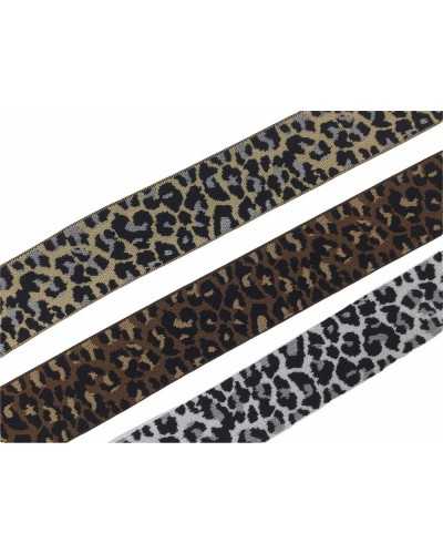 Passamaneria Elastico Animalier Leopardo Alto 3 Cm