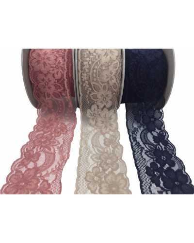 Trimmings Lace Embroidered Scalloped Edge Tulle Flower High 65 Mm