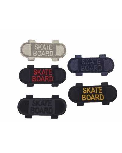 Iron-on Application Embroidered Skateboard Written 70x35 Mm