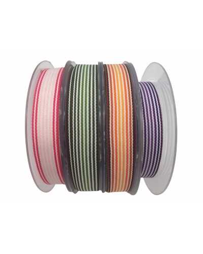 Passementerie Ruban Gros Grain Bordure Rayé Petit Haut 15 Mm