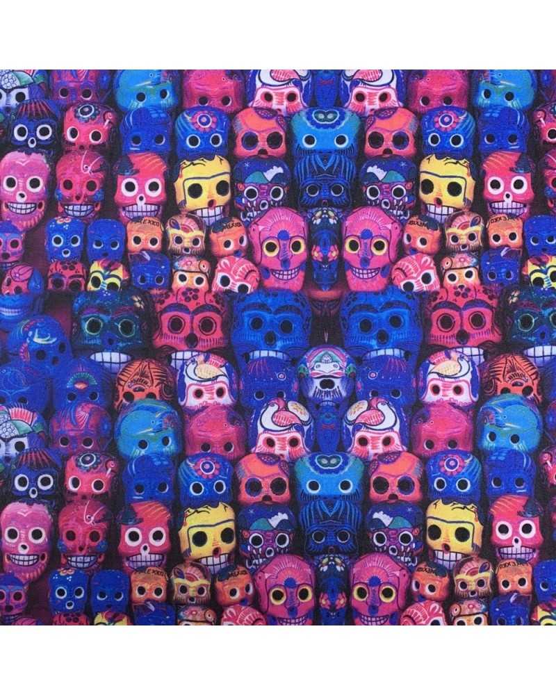 Tela microfibra estampada calaveras 50 cm Alt. 150