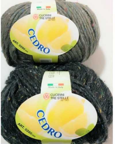 Cedar wool silver lurex thread multicolor three stars sewing 50 grams