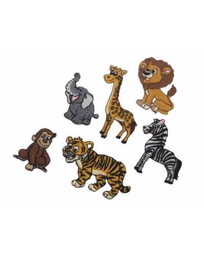 Applications Patches Embroidery Patches 6 Pcs Mixed Animals Jungle Forest 3-6 Cm High