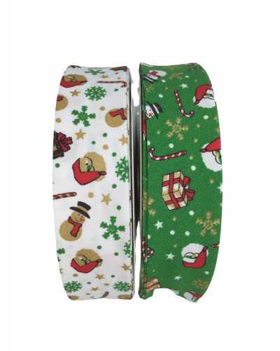 Trimmings Bias Christmas Lurex Diagonal Crossbar Cotton Ribbon 3 Cm High