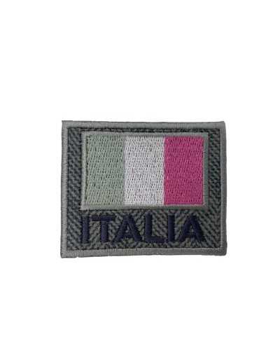 Thermoadhäsiver Aufnäher mit Flagge und Wappen von Italien, 6 x 5 cm