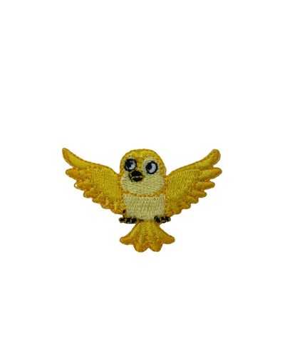 Application Iron-on Patch Embroidery Yellow Volatile Bird 60x35 Mm