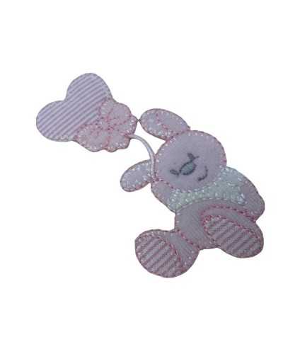 Iron-on Application Embroidery Patch Heart Rabbit Bow Flowers 5x10 Cm
