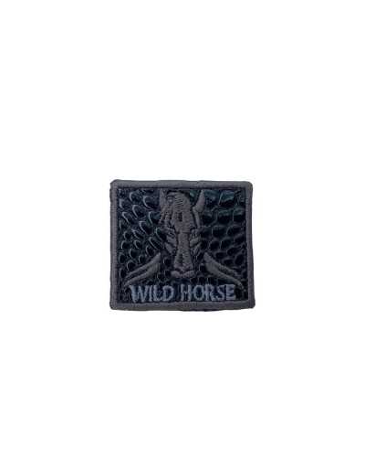 Iron-on Vintage Application Gray Horse Embroidery Black Python Patch 40x35 Mm