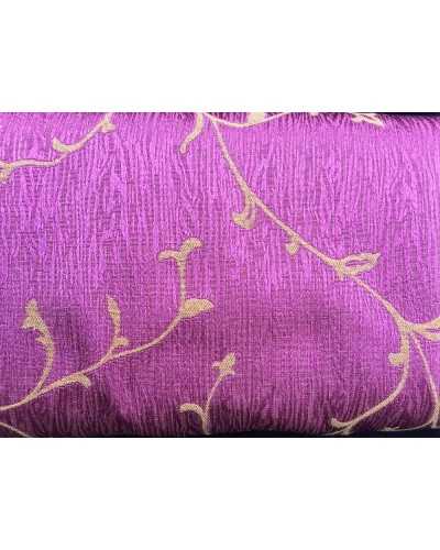 Yarn dyed lilac and fuchsia brocade upholstery fabric