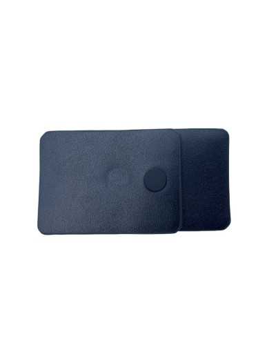 Frog Application Snap Button Flap Faux Black Leather 85x47 Mm