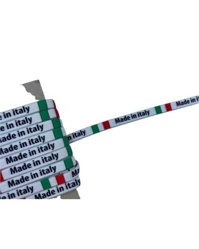 Drapeau Italien Elastique Tricolore Fabriqué en Italie 7 Mm de Haut