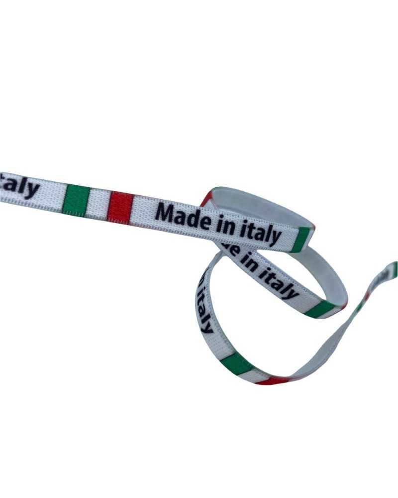 Drapeau Italien Elastique Tricolore Fabriqué en Italie 7 Mm de Haut