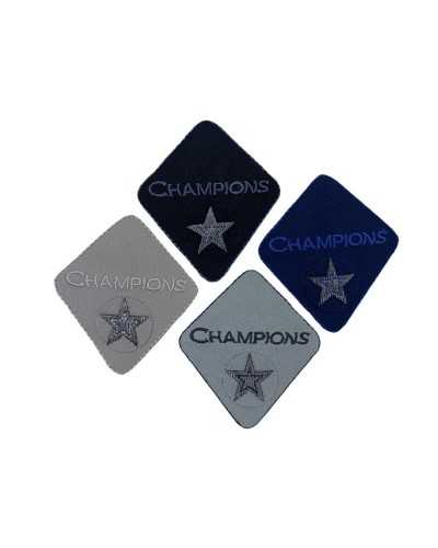 Applikationspatch Rhombus Stickerei Champions Silver Star 6x7 cm