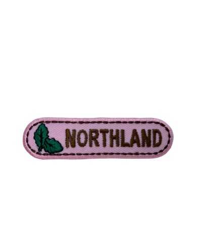 Iron-on Rose Patch Application NORTHLAND Written Leaf Embroidery 65x20 Mm