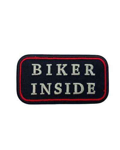 Black Motorcycle Iron-on Patch Application Emblem Embroidery Written 9x5 Cm