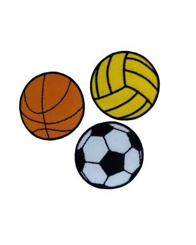 Application Ball Volleyball, Basketball, Football Iron-on Patch Embroidered Sport Fabric 4 Cm