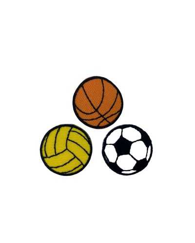 Application Ball Volleyball, Basketball, Football Iron-on Patch Embroidered Sport Fabric 25 Mm