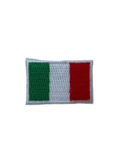Gestickter Aufnäher mit thermoklebender Applikation, Marbet, kleine Italien-Flagge, 30 x 18 mm