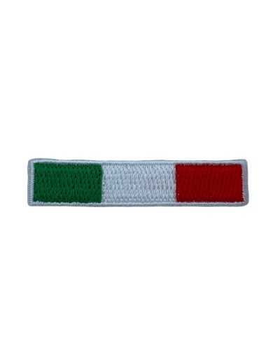 Iron-On Application Embroidered Patch Marbet Italy Flag Rectangular 10x45 Mm