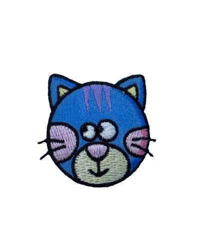 Iron-on Application Heavenly Baby Cat Head Patch 4x4 Cm