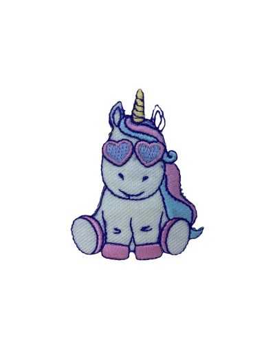 Application Iron-On Patch Baby Unicorn Seated 65x50 Mm