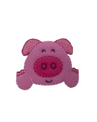 Iron-on Application Pink Pig Patch 5x4 Cm
